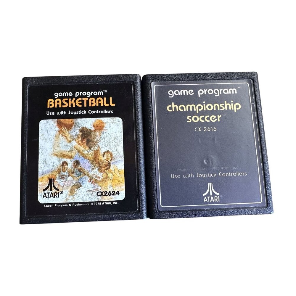 Vintage Atari 2600 Games 2 Games Basketball & Championship Soccer